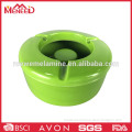 Unbreakable hard plastic melamine green ashtray